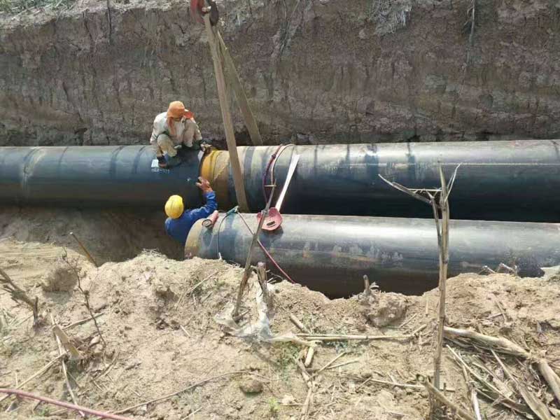 西柏坡废热利用入市项目施工现场